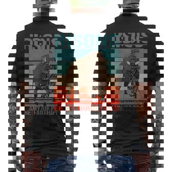 バイソン私の好きな人たち ウィズエント バイソン メンズTシャツ バックプリント - Kawaiitshirt