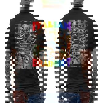 バイラルイタリアンブレインロットミーム-イタリアンブレインロット。 メンズTシャツ バックプリント - Kawaiitshirt