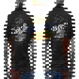 バインミー 屋台の食べ物 バゲット ヴィンテージ ベトナム レトロ お土産 メンズTシャツ バックプリント - Kawaiitshirt