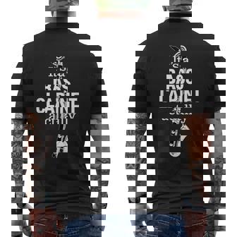 バスクラリネット奏者のためのクラリネットユーモア 面白いバスクラリネット Bass Clarinet メンズTシャツ バックプリント - Kawaiitshirt