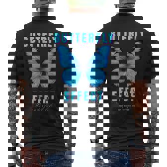 バタフライエフェクトtシャツ テクノフェスティバル Tekk バタフライ メンズTシャツ バックプリント - Kawaiitshirt