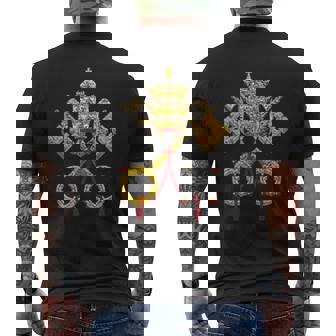 バチカン市の旗 アームコート ローマ セントペターズスクエア メンズTシャツ バックプリント - Kawaiitshirt