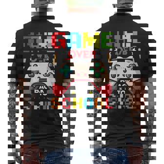 バック・トゥ・スクール-ゲームオーバーバック・トゥ・スクール メンズTシャツ バックプリント - Kawaiitshirt