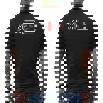 バッテリー1 – バッテリー1 I おもしろ低エネルギーパーセント メンズTシャツ バックプリント - Kawaiitshirt