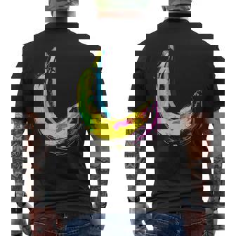 バナナ フルーツ モチーフ イラスト アート バナナ メンズTシャツ バックプリント - Kawaiitshirt