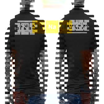 バナナおかしい化学元素周期表食品科学 メンズTシャツ バックプリント - Kawaiitshirt