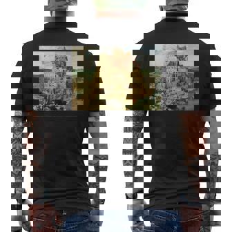 バベルの塔／ピーテル・ブリューゲル【世界の名画】（高精細画質） 美術館アート メンズTシャツ バックプリント - Kawaiitshirt