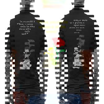 バラの言葉が入った星の王子様 メンズTシャツ バックプリント - Kawaiitshirt