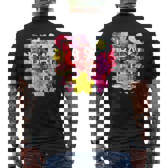 バリの花 ワードアート バリ島インドネシア土産 メンズTシャツ バックプリント - Kawaiitshirt