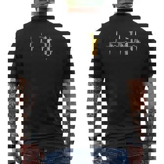 バリトンサックスハートビートekgパルスサックスサックス奏者 メンズTシャツ バックプリント - Kawaiitshirt