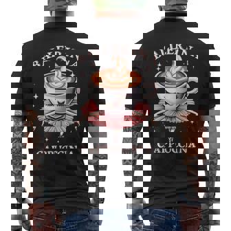 バレリーナ カプチーノ おもしろスローガン イタリアンブレイン レッド メンズTシャツ バックプリント - Kawaiitshirt