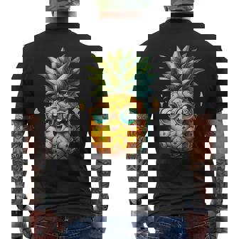 パイナップル柄 フルーツタリアン トロピカルパイナップル フルーツファン メンズTシャツ バックプリント - Kawaiitshirt