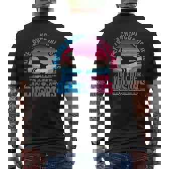 パキケファロサウルス ぬいぐるみ 恐竜 古生物学者 メンズTシャツ バックプリント - Kawaiitshirt