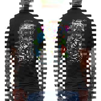 パグ シュガースカル メキシコ 犬 カラベラ 死者の日 メンズTシャツ バックプリント - Kawaiitshirt