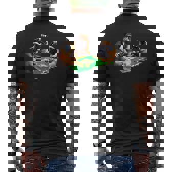 パグ 犬 麻雀 面白いtシャツ 文字入り メンズ おもしろ 面白い 服 おもしろグッズ ネタ 雀士 メンズTシャツ バックプリント - Kawaiitshirt