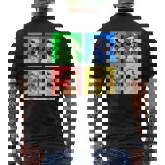 パグ 面白いtシャツ 犬 かわいい メンズ 子供 おもしろ 服 雑貨 グッズ ネタ わんこ イヌ 黒パグ メンズTシャツ バックプリント - Kawaiitshirt