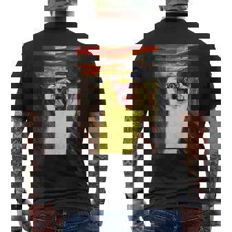 パグ 面白いtシャツ 犬 ムンクの叫び かわいい メンズ 子供 おもしろ 服 グッズ ネタ わんこ イヌ メンズTシャツ バックプリント - Kawaiitshirt