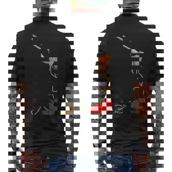 パスタスパゲッティトマトヌードル イタリアンフード メンズTシャツ バックプリント - Kawaiitshirt