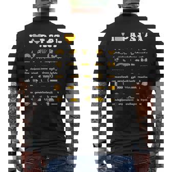 パスタタイプ スパゲッティヌードル イタリア ギフトパスタ メンズTシャツ バックプリント - Kawaiitshirt