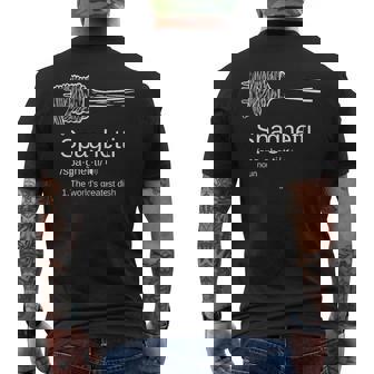 パスタ好きを意味する面白いスパゲッティ。 メンズTシャツ バックプリント - Kawaiitshirt