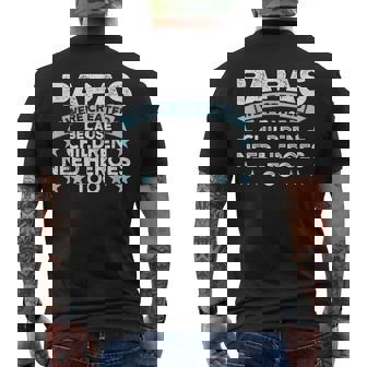 メンズ パパスは子供の家族のパパから メンズTシャツ バックプリント - Kawaiitshirt