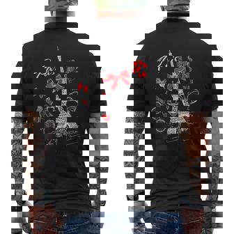 パリ I フランス 旅行 フランス エッフェル塔 フランス語 フランス語 メンズTシャツ バックプリント - Kawaiitshirt