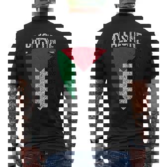 パレスチナ国旗 シールドフリー パレスチナガザ パレスチナ人 メンズTシャツ バックプリント - Kawaiitshirt