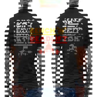 パワーリフティング、スクワット、ベンチ、デッドリフト、ウェイトリフティングtシャツ メンズTシャツ バックプリント - Kawaiitshirt