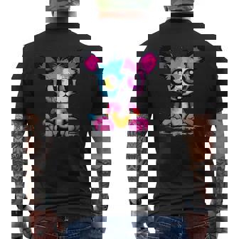 パンク モンスター 都会のぬいぐるみ くま 不気味でかわいい 怖い メンズTシャツ バックプリント - Kawaiitshirt