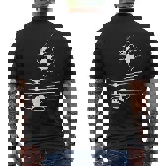 パンダ ベア レスラー レスリング グラップリング メンズTシャツ バックプリント - Kawaiitshirt