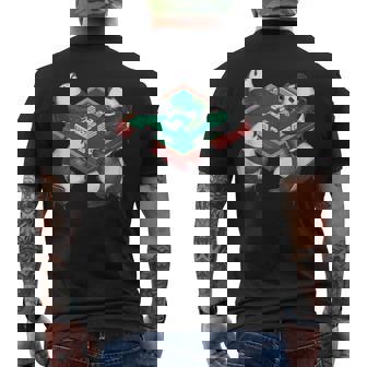 パンダ 麻雀 面白いtシャツ 動物 文字入り メンズ おもしろ 面白い 服 おもしろグッズ ネタ 雀士 メンズTシャツ バックプリント - Kawaiitshirt