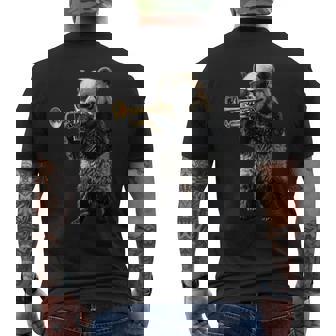 パンダトランペット メンズTシャツ バックプリント - Kawaiitshirt