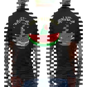 パーフェクトスイカラブバード、バーブミーム、グリーンオウムフルーツ メンズTシャツ バックプリント - Kawaiitshirt