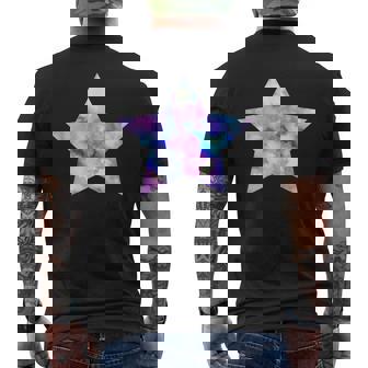 パープル ピンク ブルー プリティ スター メンズTシャツ バックプリント - Kawaiitshirt