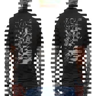 ヒップホップ Y2k Hip Hop Cat ヴィンテージ ヒップスター レトロ エッジの効いたストリートウェア 猫 メンズTシャツ バックプリント - Kawaiitshirt