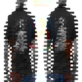 ヒップホップ Y2k Hip Hop ヴィンテージ レトロ ヒップスター エッジー ストリートウェア 仏陀 メンズTシャツ バックプリント - Kawaiitshirt
