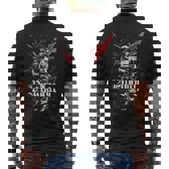 ヒップホップ Y2k ヴィンテージ ヒップスター エッジの効いたアーバン ストリートウェア エンジェル メンズTシャツ バックプリント - Kawaiitshirt