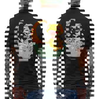 ヒョウモントカゲモドキ シャワー かわいい 野生動物 トカゲ メンズTシャツ バックプリント - Kawaiitshirt