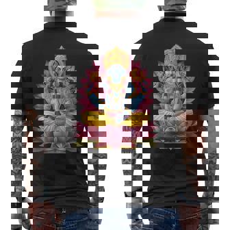 ヒンドゥー教の神ヴィシュヌ ヴィシュヌ ヒンドゥー教 守護の象徴 メンズTシャツ バックプリント - Kawaiitshirt