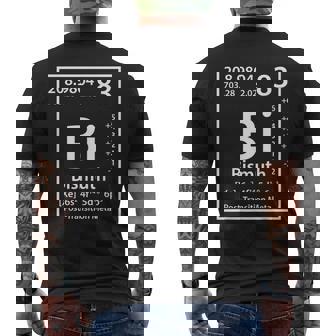 ビスマスエレメント白 メンズTシャツ バックプリント - Kawaiitshirt