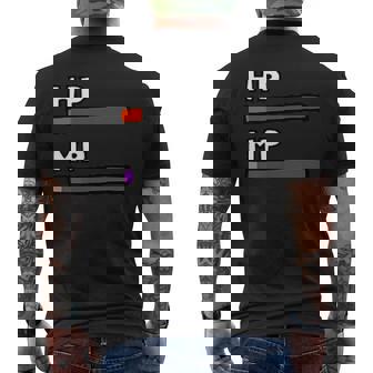 ビデオゲームのようなhp&Mpゲージ。 メンズTシャツ バックプリント - Kawaiitshirt