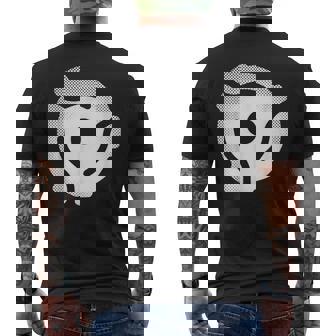 ビニールレコードファン 45Rpm アダプター レトロ Dj メンズTシャツ バックプリント - Kawaiitshirt