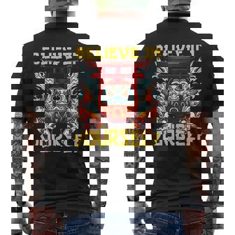 ビリーブインユアセルフ 鯉のぼりだるま メンズTシャツ バックプリント - Kawaiitshirt