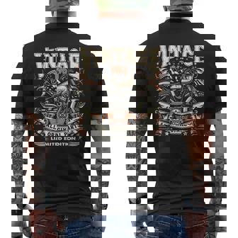 ビンテージ 1961 1961年生まれ 63歳の誕生日 バイクバイカー メンズTシャツ バックプリント - Kawaiitshirt