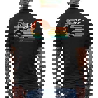 ビンテージ シャチ デザイン レトロ 美的 海 恋人 海 イルカ メンズTシャツ バックプリント - Kawaiitshirt