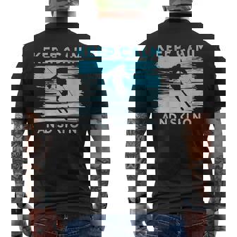 ビンテージ スキー シャツ メンズTシャツ バックプリント - Kawaiitshirt