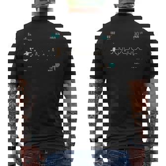 ビンテージ スポーツ ハンドボール選手ギフト ハートビート メンズTシャツ バックプリント - Kawaiitshirt