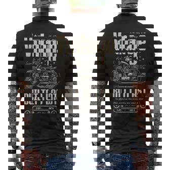 ビンテージ バイク バイカー バイクの誕生日 1954 年生まれ メンズTシャツ バックプリント - Kawaiitshirt