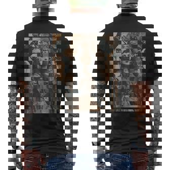 ビンテージ魔女魔女魔術師と猛禽フクロウ鳥ゴスゴシック。 メンズTシャツ バックプリント - Kawaiitshirt