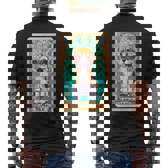 ビーグル 面白いtシャツ 犬 タロット カード かわいい メンズ 子供 おもしろ 服 グッズ ネタ メンズTシャツ バックプリント - Kawaiitshirt